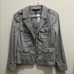 White House Black Market Soft Gray Blazer